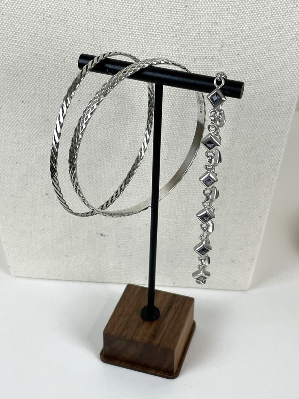 Vintage Sterling Silver Dainty Bracelet Group (3)